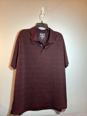 North Hudson Collection Men's Maroon Heather Polo Shirt 568